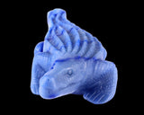 12.2" Blue Aventurine Hand Carved Crystal Crocodile