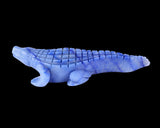 12.2" Blue Aventurine Hand Carved Crystal Crocodile