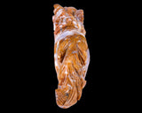 9.8" Chalcedony Hand Carved Crystal Wolf