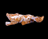 9.8" Chalcedony Hand Carved Crystal Wolf