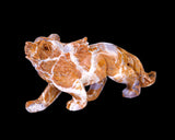9.8" Chalcedony Hand Carved Crystal Wolf