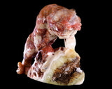 Amazing 7.6" Chalcedony Hand Carved Crystal Tiger