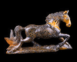 6.3" Leopard Skin Jasper Hand Carved Horse