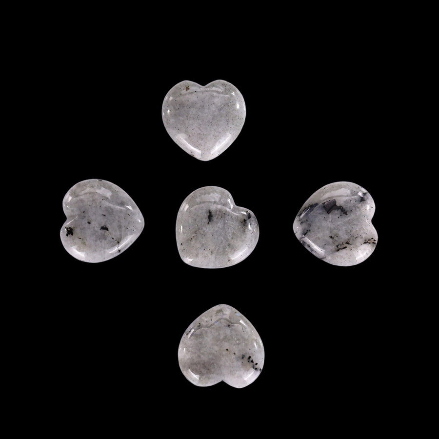 Natural Labradorite Hand Carved Crystal Heart