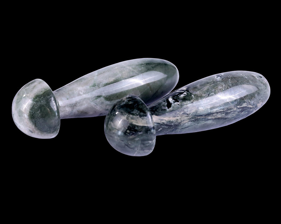 Natural Nine Dragon Jade Hand Carved Crystal Massage Tool