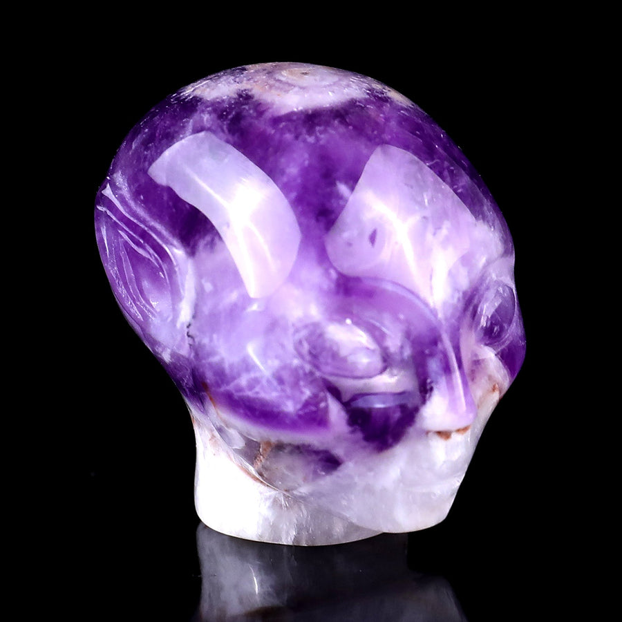 1.5" Dream Amethyst Hand Carved Crystal Elf Alien