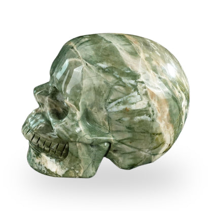 Kindred Vein 3" Nine Dragon Jade Hand Carved Crystal Realistic Skull Sculpture (SKU: SKH30HA15) - Photo 115