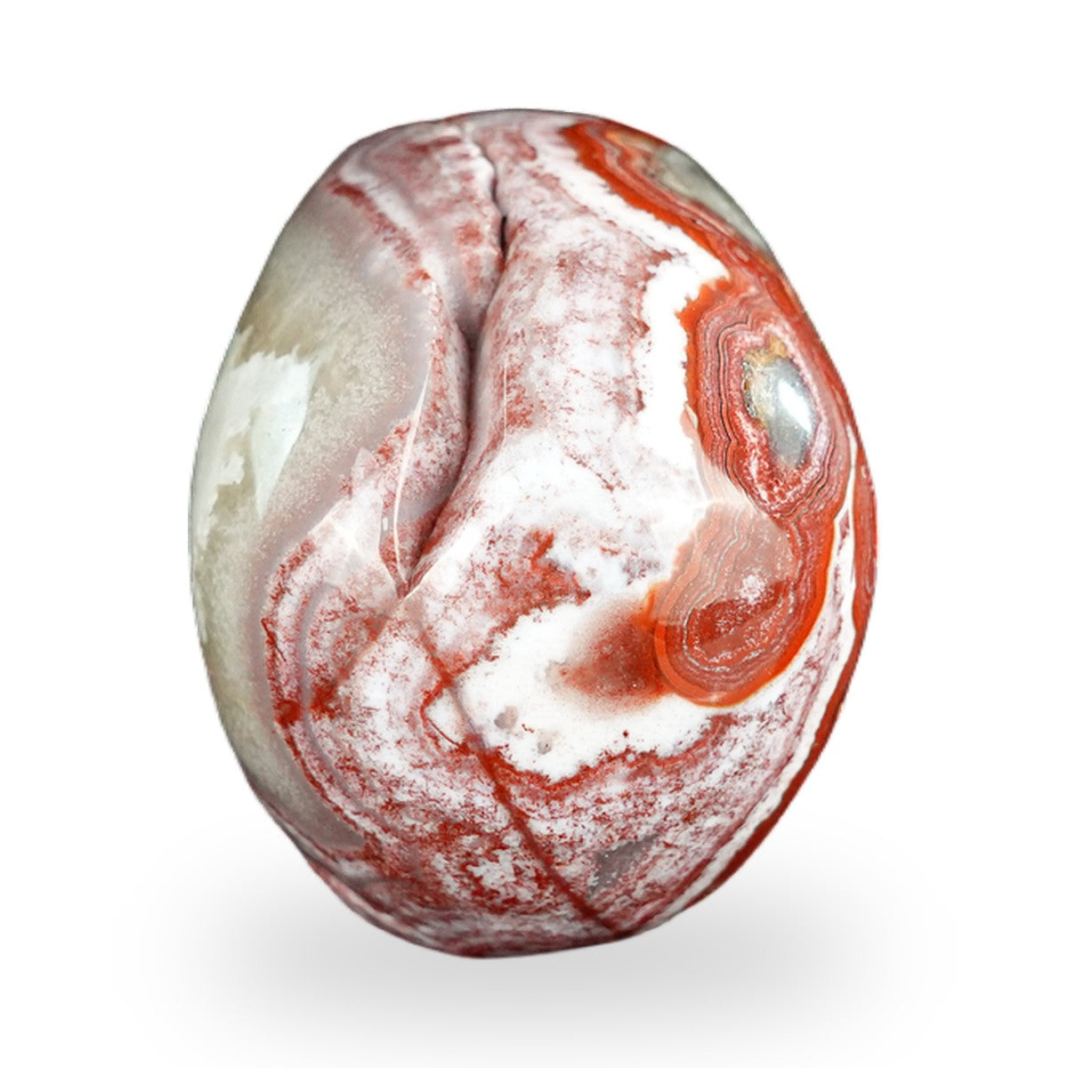 Kindred Vein 2.2" Red Crazy Lace Agate Hand Carved Crystal Realistic Skull Sculpture (SKU: SKH20RC14) - Photo 109