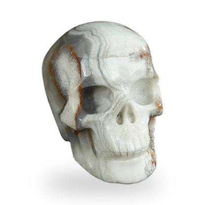 Kindred Vein 2.2" Red Crazy Lace Agate Hand Carved Crystal Realistic Skull Sculpture (SKU: SKH20RC15) - Photo 114