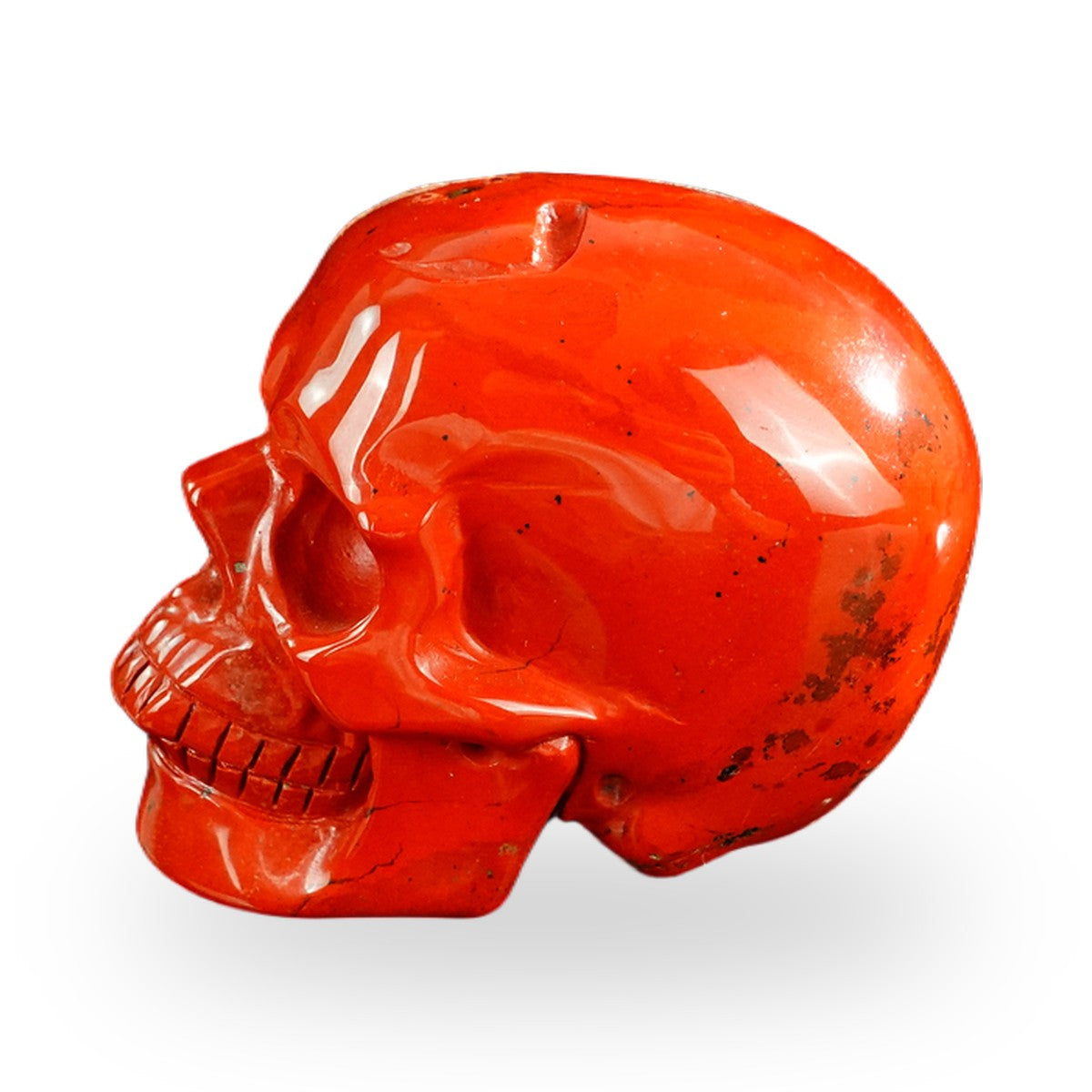 Kindred Vein 3" Red Jasper Hand Carved Crystal Realistic Skull Sculpture (SKU: SKH30RJ05) - Photo 39