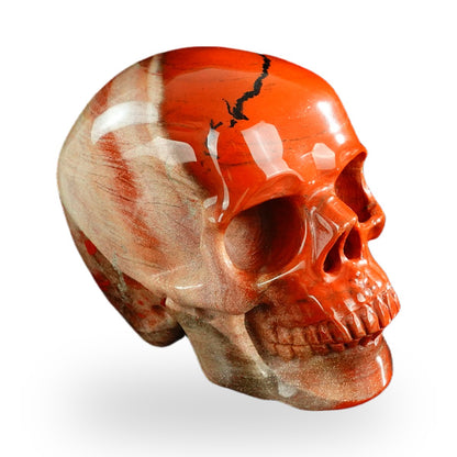 Kindred Vein 3" Red Jasper Hand Carved Crystal Realistic Skull Sculpture (SKU: SKH30RJ07) - Photo 52