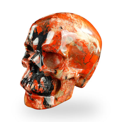 Kindred Vein 3" Red Jasper Hand Carved Crystal Realistic Skull Sculpture (SKU: SKH30RJ11) - Photo 88