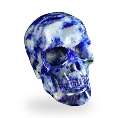 Kindred Vein 2.2" Sodalite Hand Carved Crystal Realistic Skull Sculpture (SKU: SKH20SL05) - Photo 35
