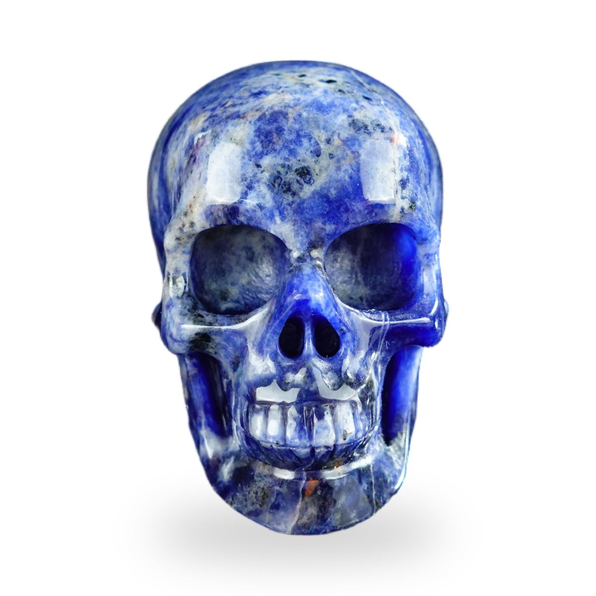 Kindred Vein 2.2" Sodalite Hand Carved Crystal Realistic Skull Sculpture (SKU: SKH20SL10) - Photo 73