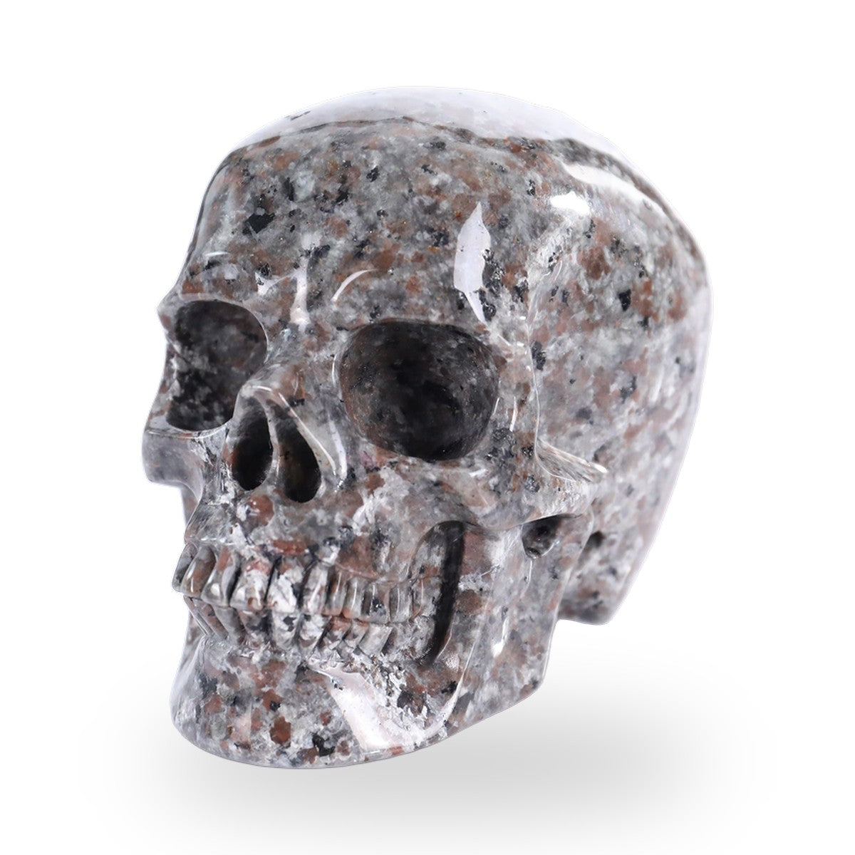 Kindred Vein 2.2" Yooperlite Hand Carved Crystal Realistic Skull Sculpture (SKU: SKH20YP01) - Photo 1