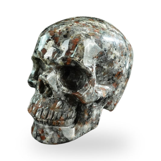 Kindred Vein 3" Yooperlite Hand Carved Crystal Realistic Skull Sculpture (SKU: SKH30YP15) - Photo 1