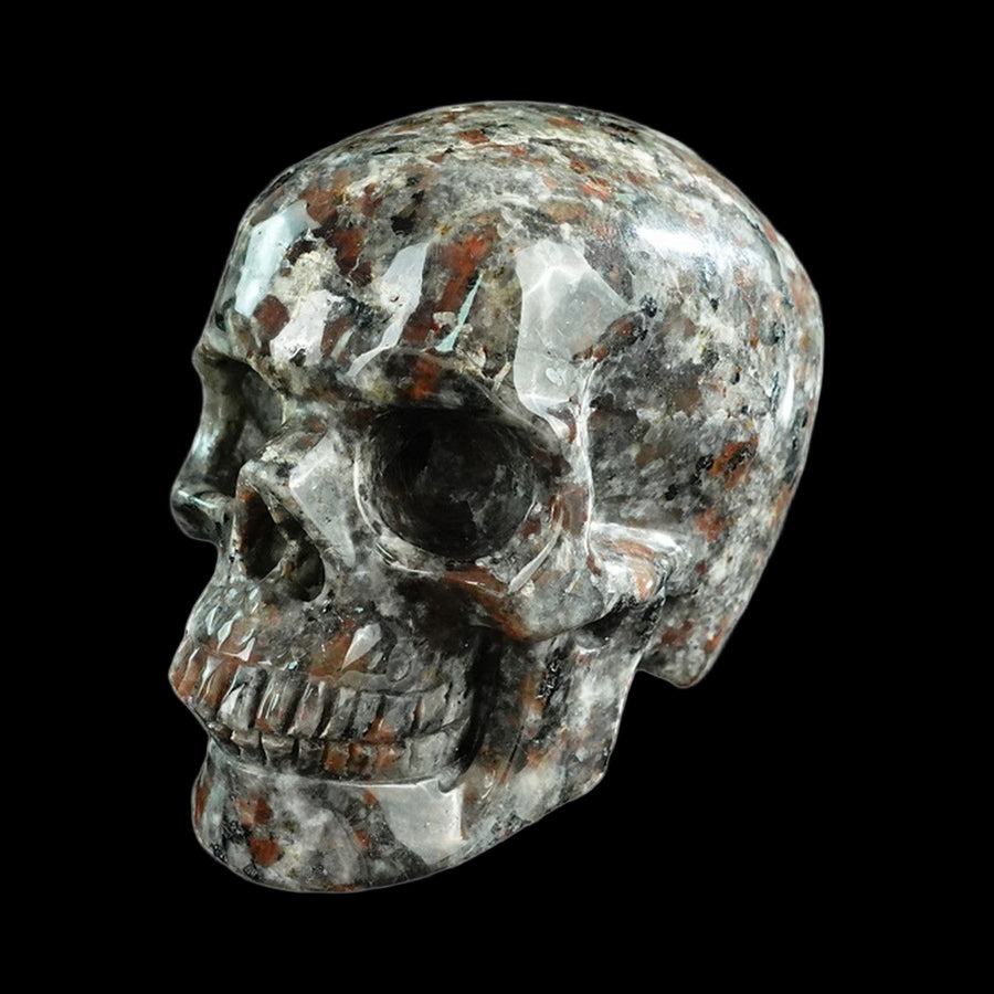 3" Yooperlite Hand Carved Crystal Realistic Skull