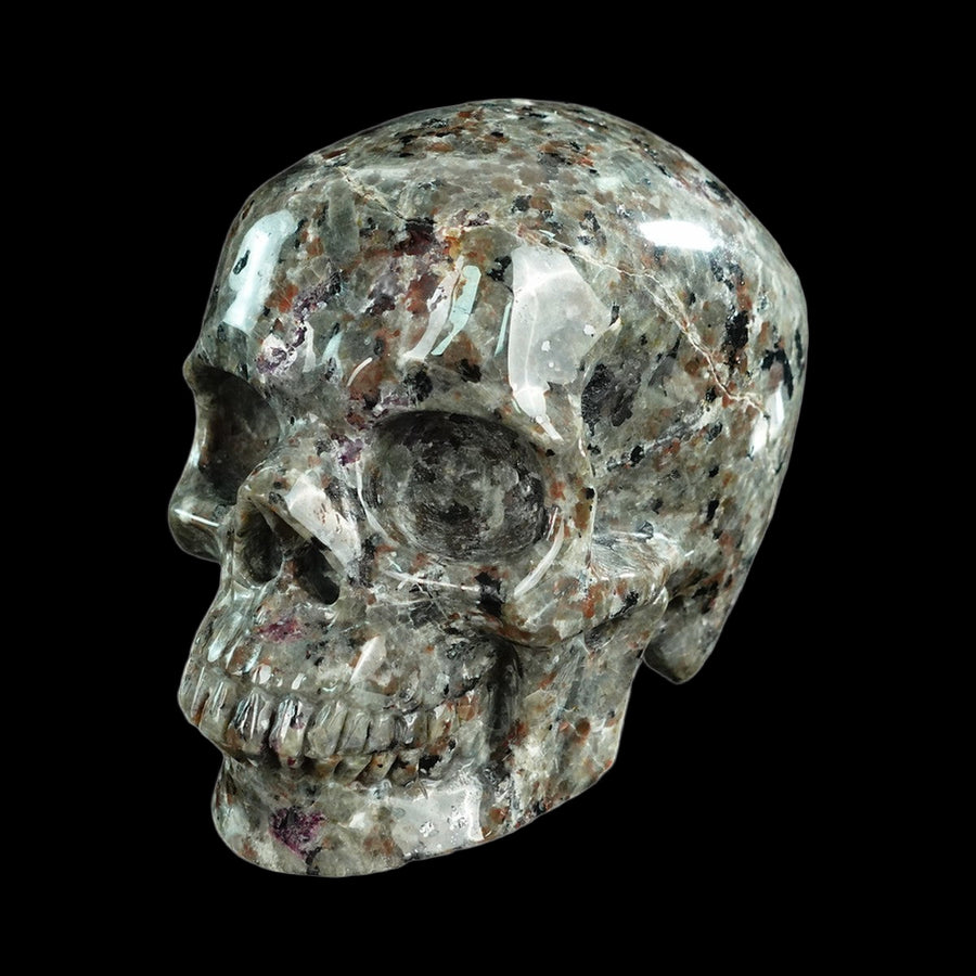 4.5" Yooperlite Hand Carved Crystal Realistic Skull